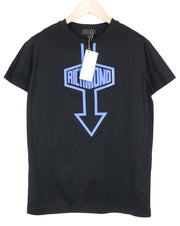 RICHMOND Men's T-Shirt L Black Crew Neck Jersey Cotton Graphic Logo Print