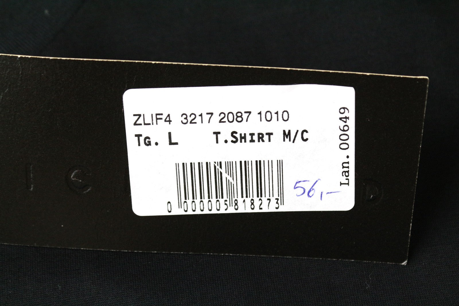 RICHMOND Men's T-Shirt L Black Crew Neck Jersey Cotton Graphic Logo Print