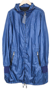 RICHMOND vyriška striukė 48 mėlyna lengva gobtuvu su užtrauktuku ir ilgomis rankovėmis 