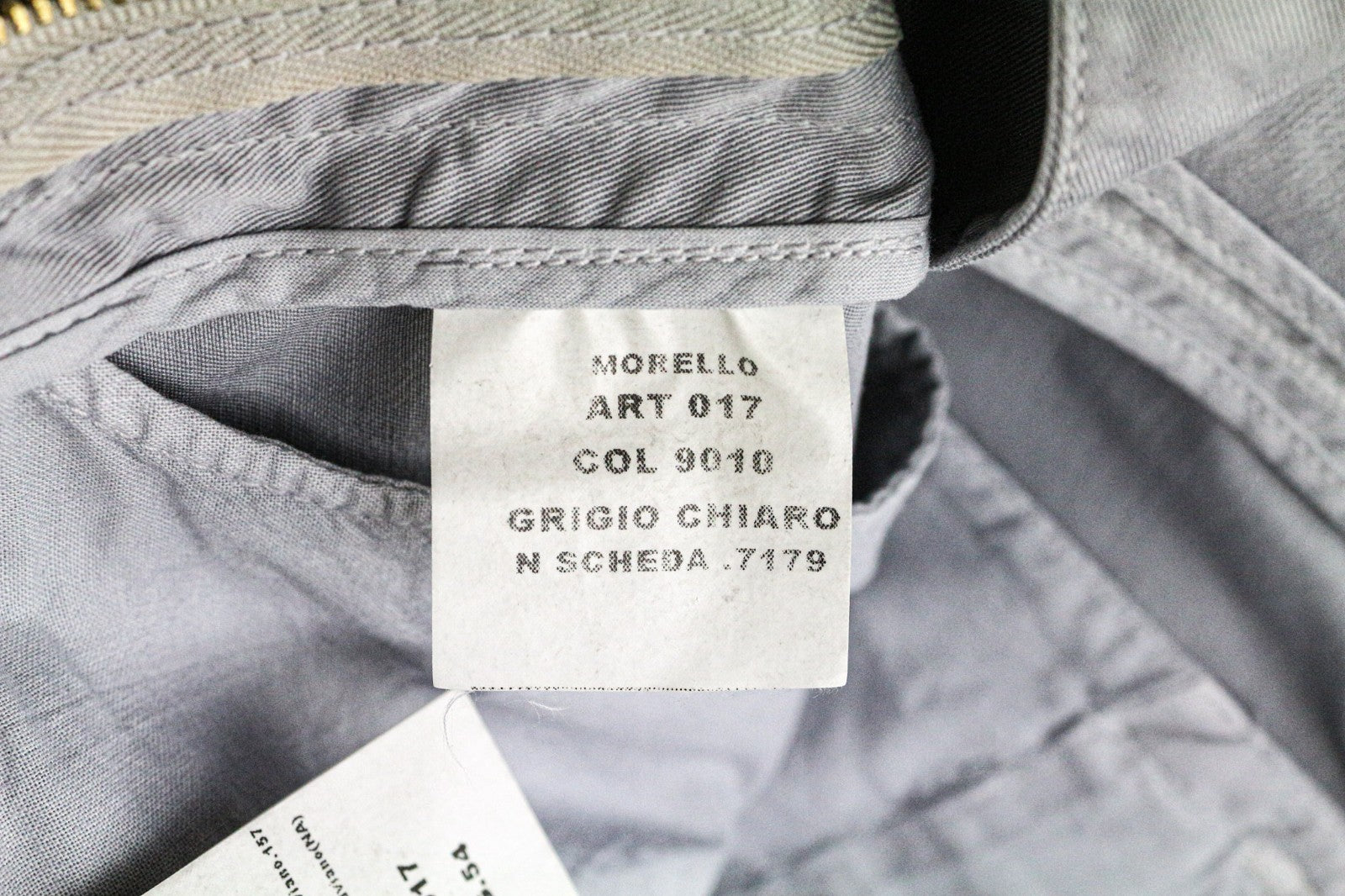 FRANKIE MORELLO Grigio Chiaro Men's Trousers 54 Light Grey Stretch Cotton Casual