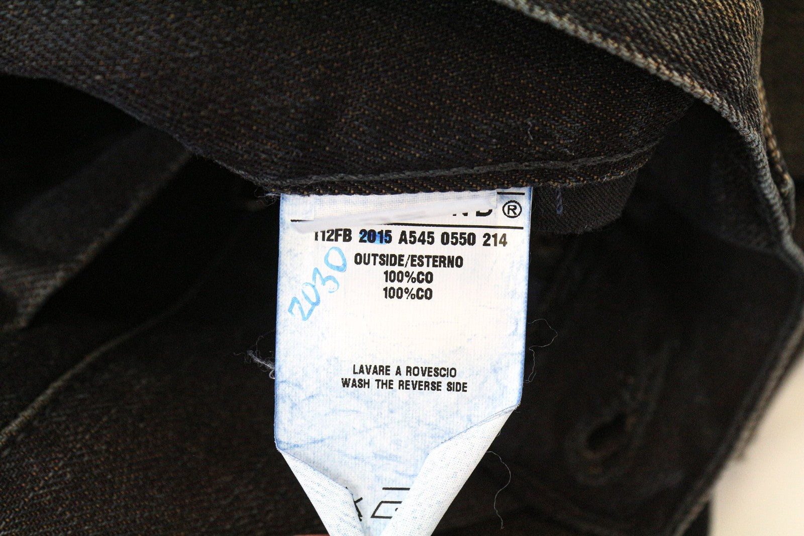 RICHMOND vyriški džinsai W32 tamsiai mėlyni, sendinto stiliaus, aptempti, žemo juosmens, grynos medvilnės 