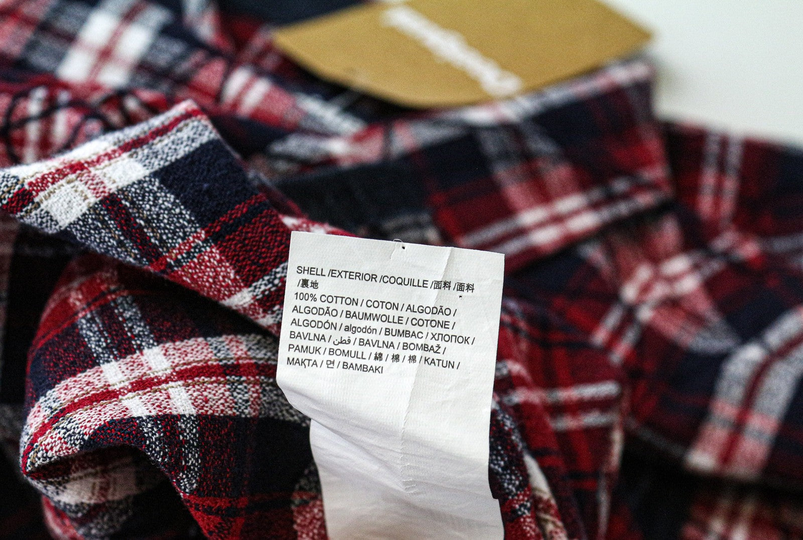 DESIGUAL Juli vyriški raudoni medvilniniai marškinėliai su languotais ilgomis rankovėmis, laisvalaikio stiliaus, su kišenėmis S dydžio