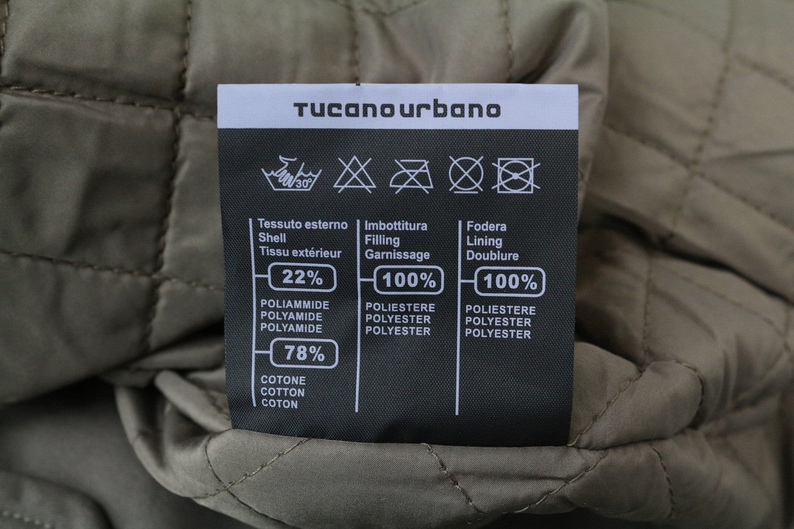 TUCANO URBANO Robin vyriškas paltas L rudas motociklų lietpaltis su medvilniniu terminiu pamušalu 