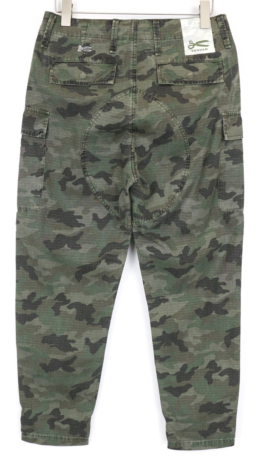 DENHAM Nato Men's Cargo W29/L32 Cotton Green Military Camo Pattern Pants