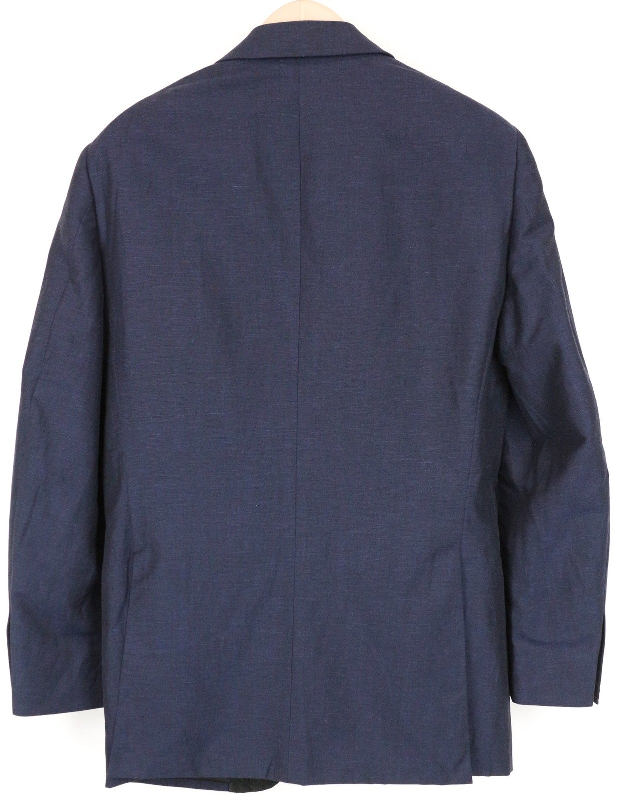 SUITSUPPLY Verona Men Blazer UK38R Navy Blue Slim Melange Wool Linen Tuxedo