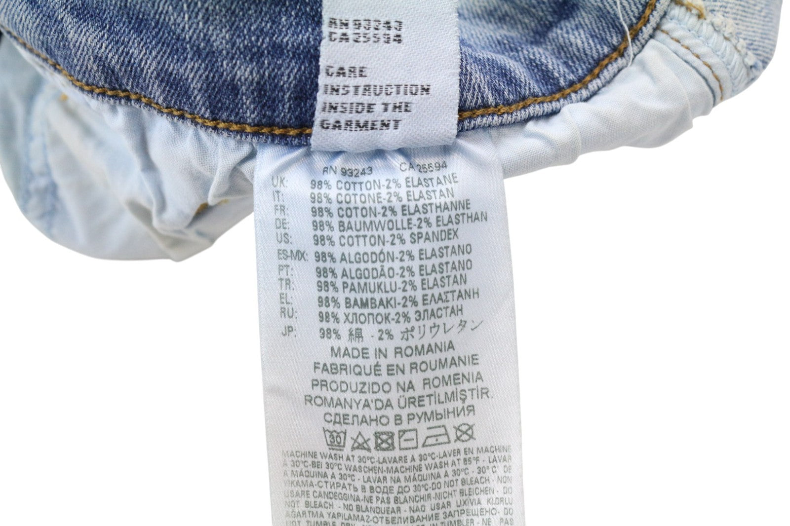 DIESEL D-Eetar 087AV Men's Jeans W34/L32 Ripped Blue Tapered Cotton Stretch