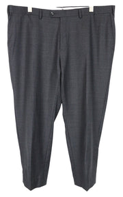 SUITSUPPLY Brescia Men Trousers UK44S Grey Slim Sharkskin Melange Pure Wool