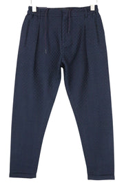 SCOTCH & SODA Tamachi Men Trousers W28/L34 Blue Loose Pleated Wool Jacquard