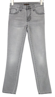 NUDIE JEANS Jim Men Jeans W28/L34 Grey Slim Fitted Zip-Fly Classic Stretch