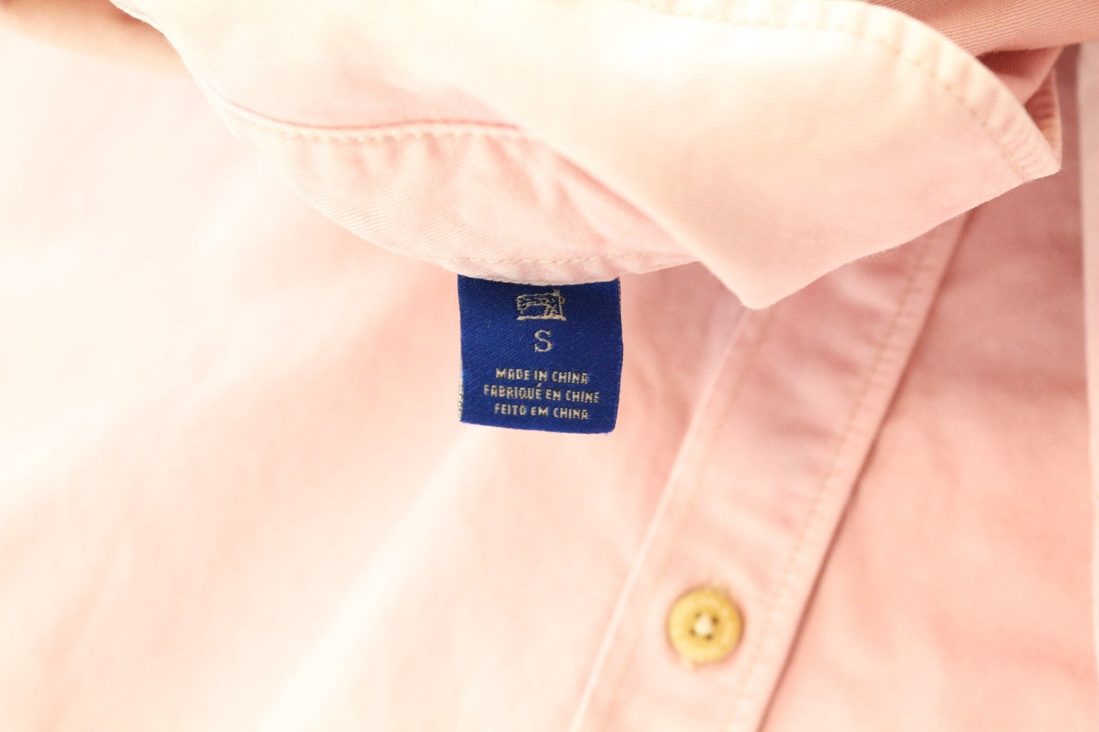 SCOTCH & SODA Ams Blauw Men Shirt S Pink Pure Cotton Washed Button-Up Pocketed
