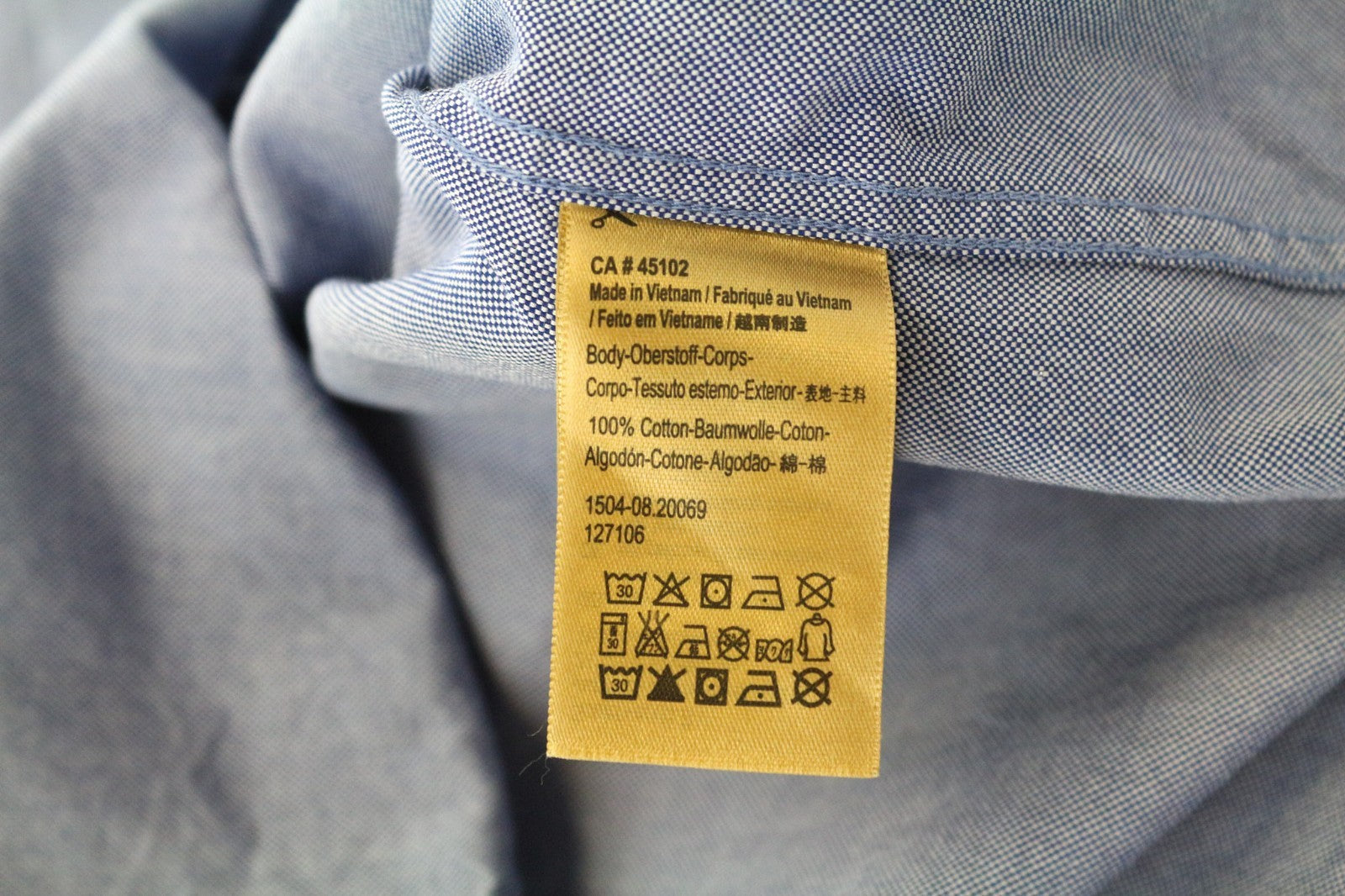 SCOTCH & SODA Ams Couture Men Shirt M Blue Pure Cotton Long Sleeved Button-Up