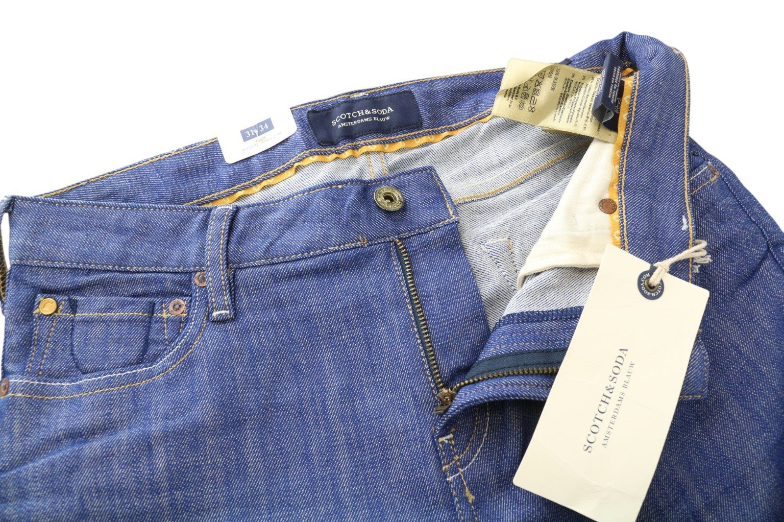 SCOTCH & SODA Skim Men Jeans W31/L34 Skinny Fit Blue Cotton Stretch Casual