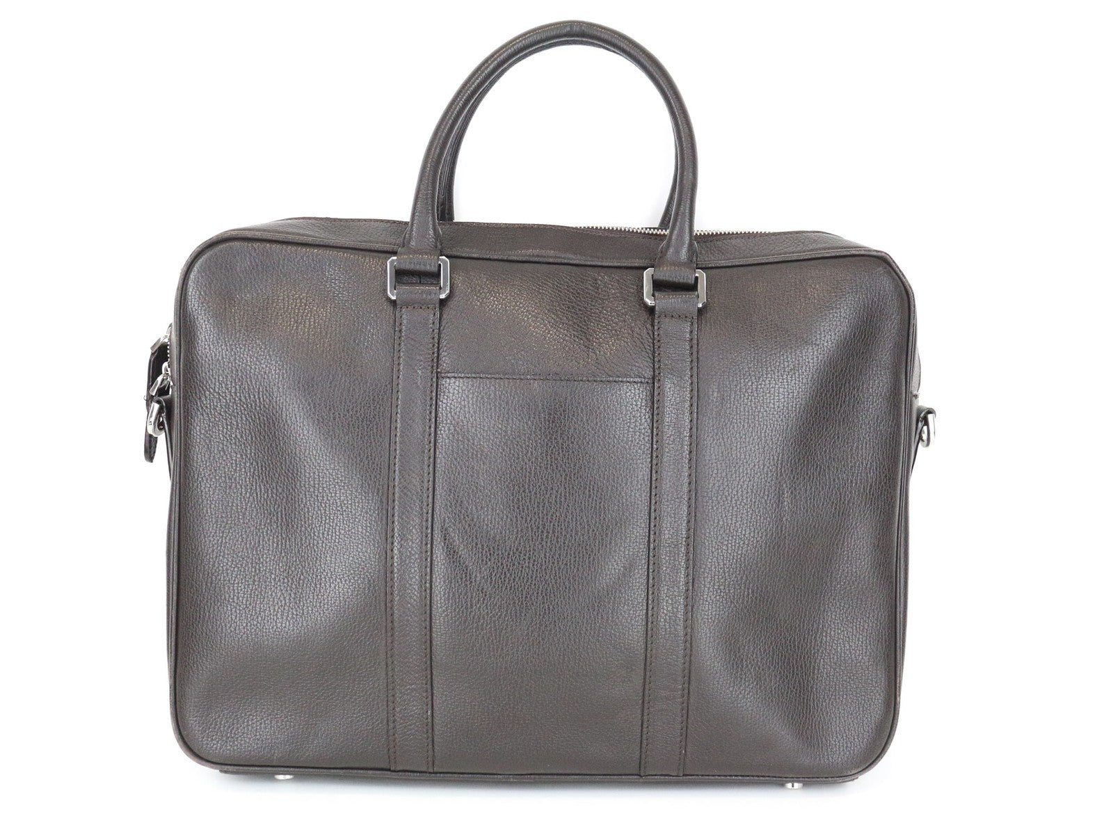 SUITSUPPLY Men Bag OS Brown Genuine Calf Leather Computer Case Office