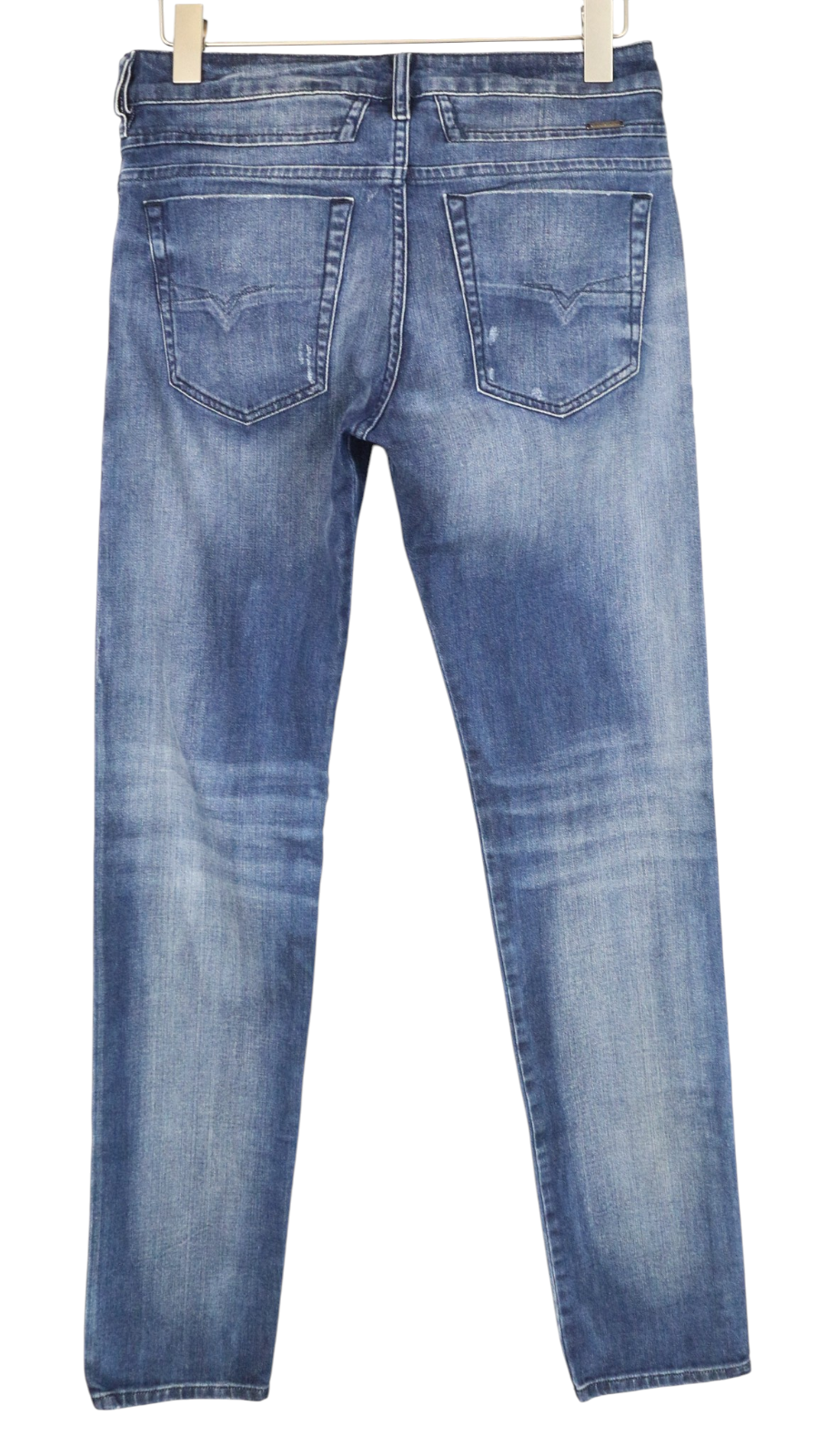 DIESEL D-Bazer 084DD Men Jeans W29/L34 Distressed Blue Tapered Stretch