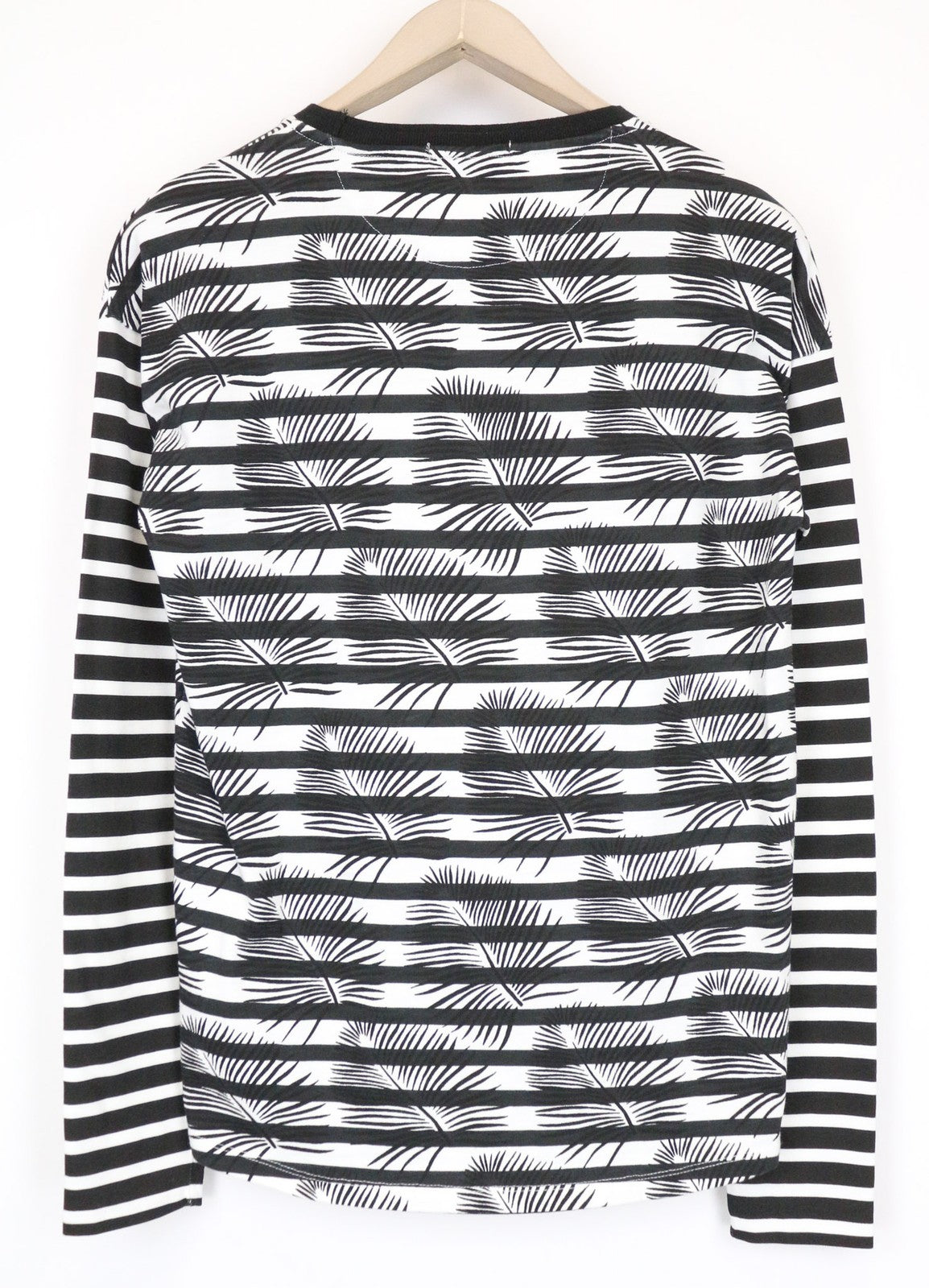 SCOTCH & SODA Ams Couture Men's Tee L Cotton Anti Fit Black White Print