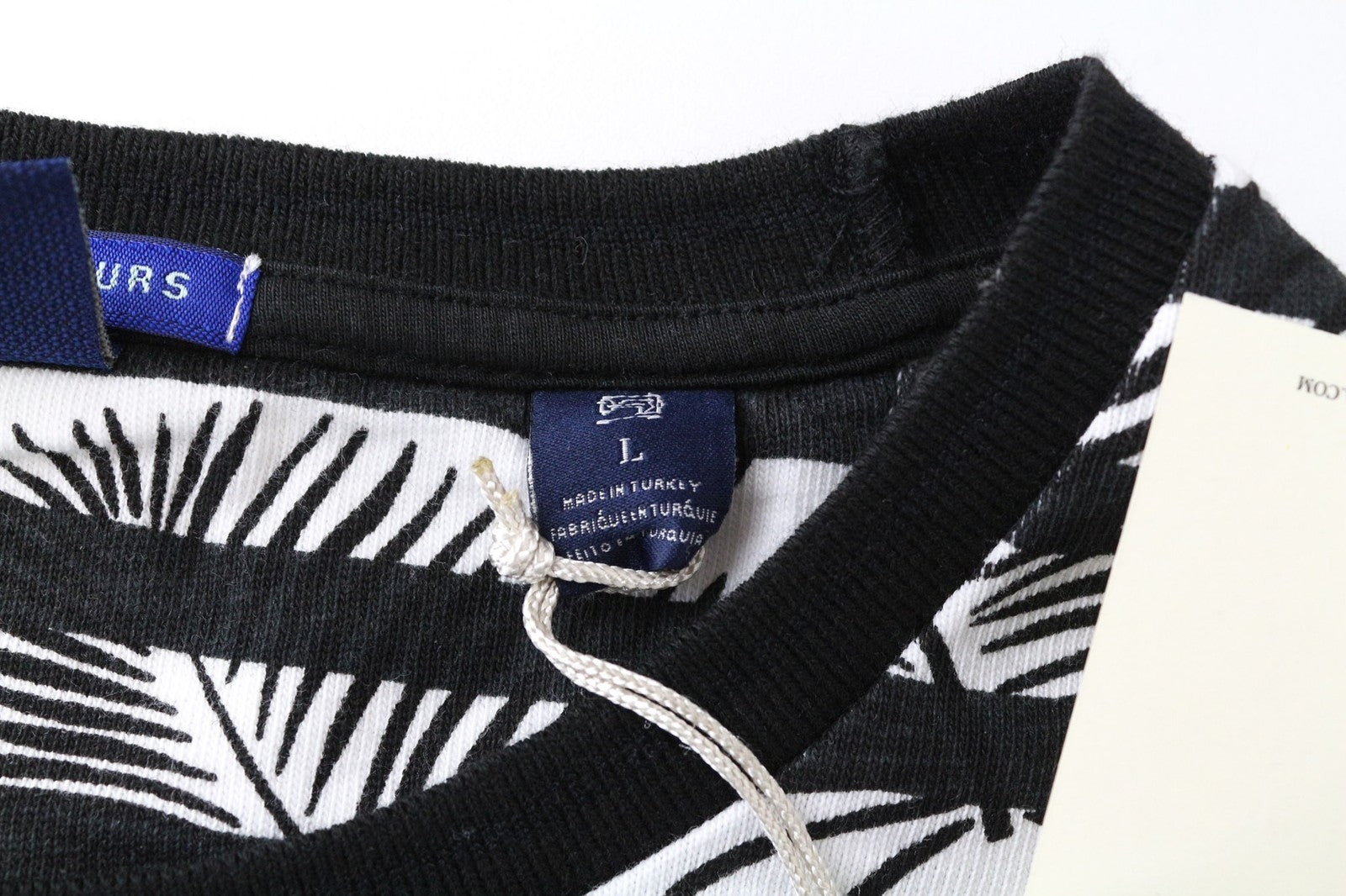 SCOTCH & SODA Ams Couture Men's Tee L Cotton Anti Fit Black White Print