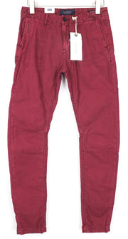 SCOTCH &amp; SODA Theon vyriškos kelnės W29/L34 violetinės, plonos, medvilninės, siaurėjančios, laisvalaikio stiliaus 