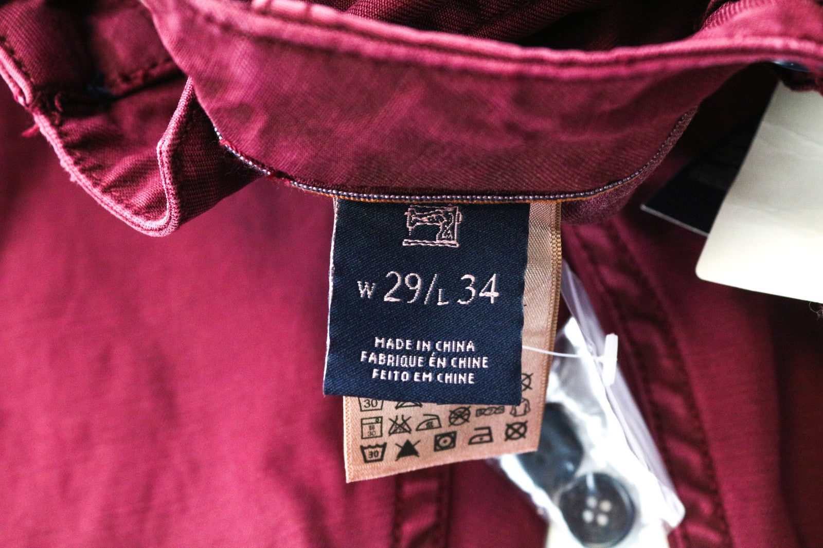 SCOTCH &amp; SODA Theon vyriškos kelnės W29/L34 violetinės, plonos, medvilninės, siaurėjančios, laisvalaikio stiliaus 