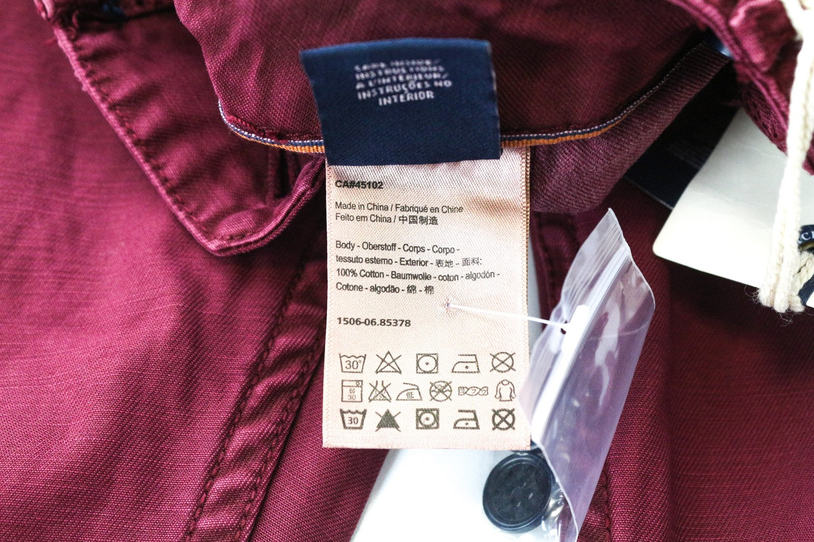 SCOTCH &amp; SODA Theon vyriškos kelnės W29/L34 violetinės, plonos, medvilninės, siaurėjančios, laisvalaikio stiliaus 