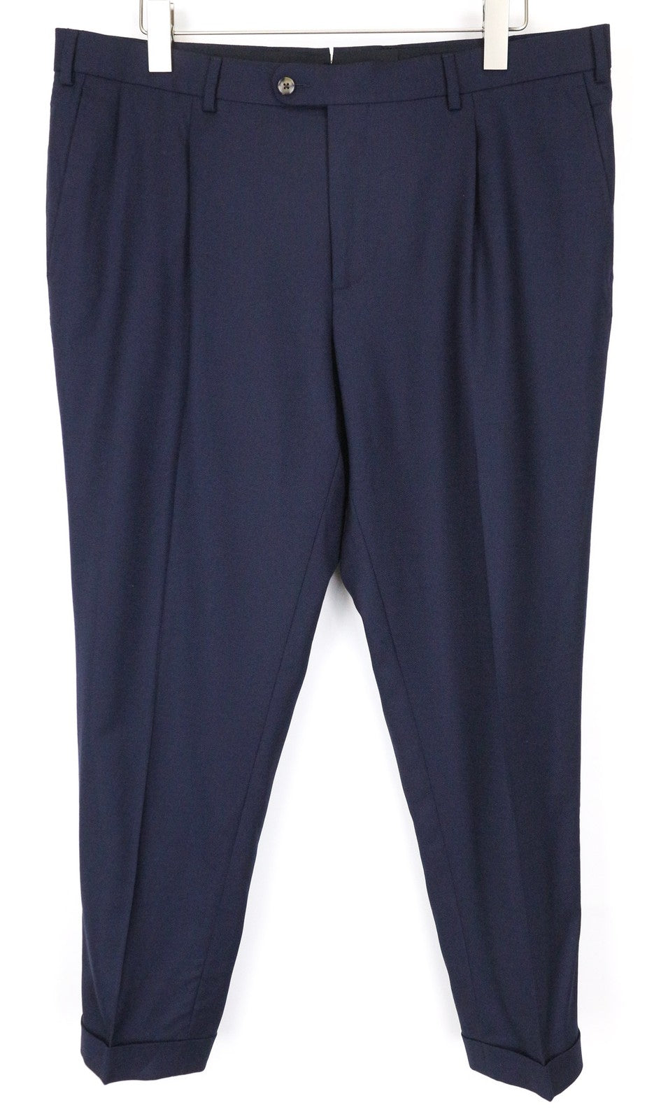 SUITSUPPLY Brescia vyriškos kelnės, UK46S, tamsiai mėlynos, su vilnoniu pamušalu, plonos, klasikinės 