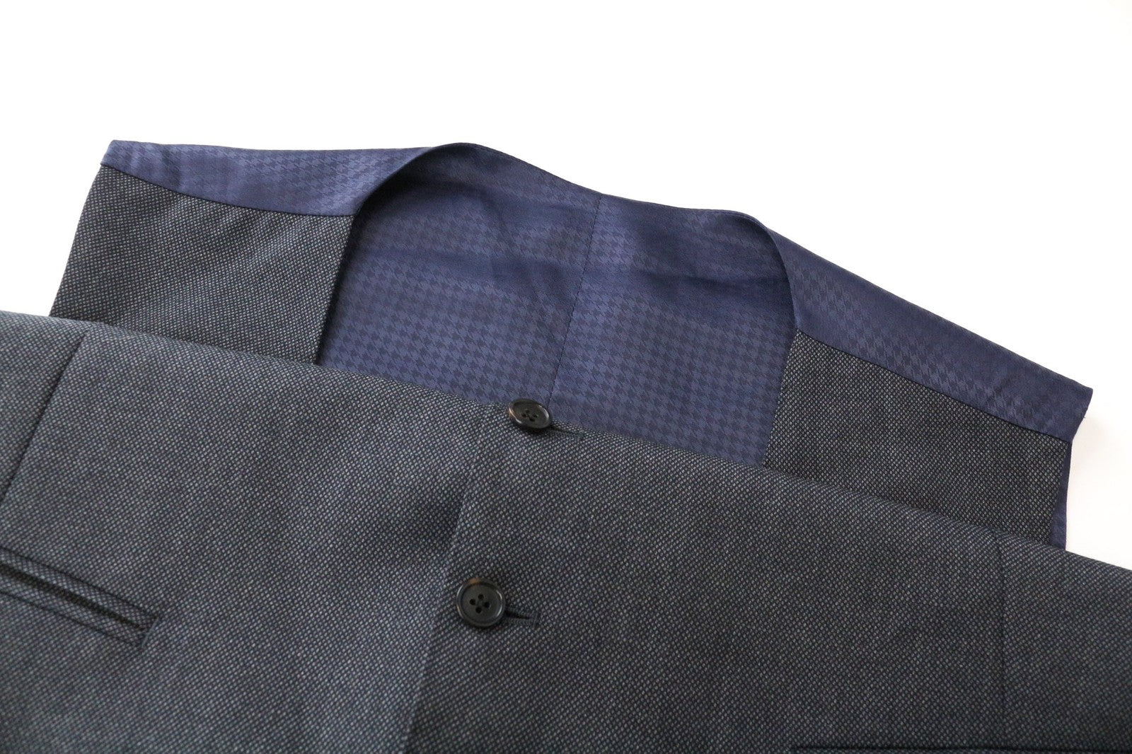 SUITSUPPLY vyriška liemenė UK48S pilka vilnone, vieneilė, oficiali, su pamušalu 