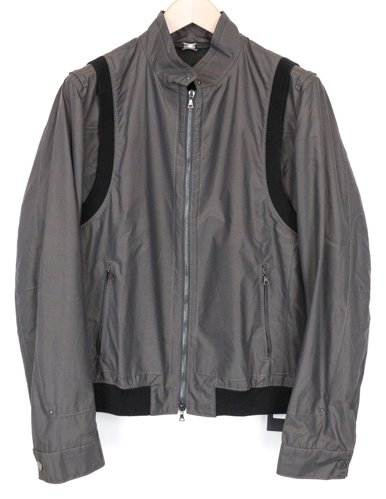 RICHMOND vyriška bomber striukė su užtrauktuku, pilka, UK16, su medvilnės mišinio užtrauktuku 