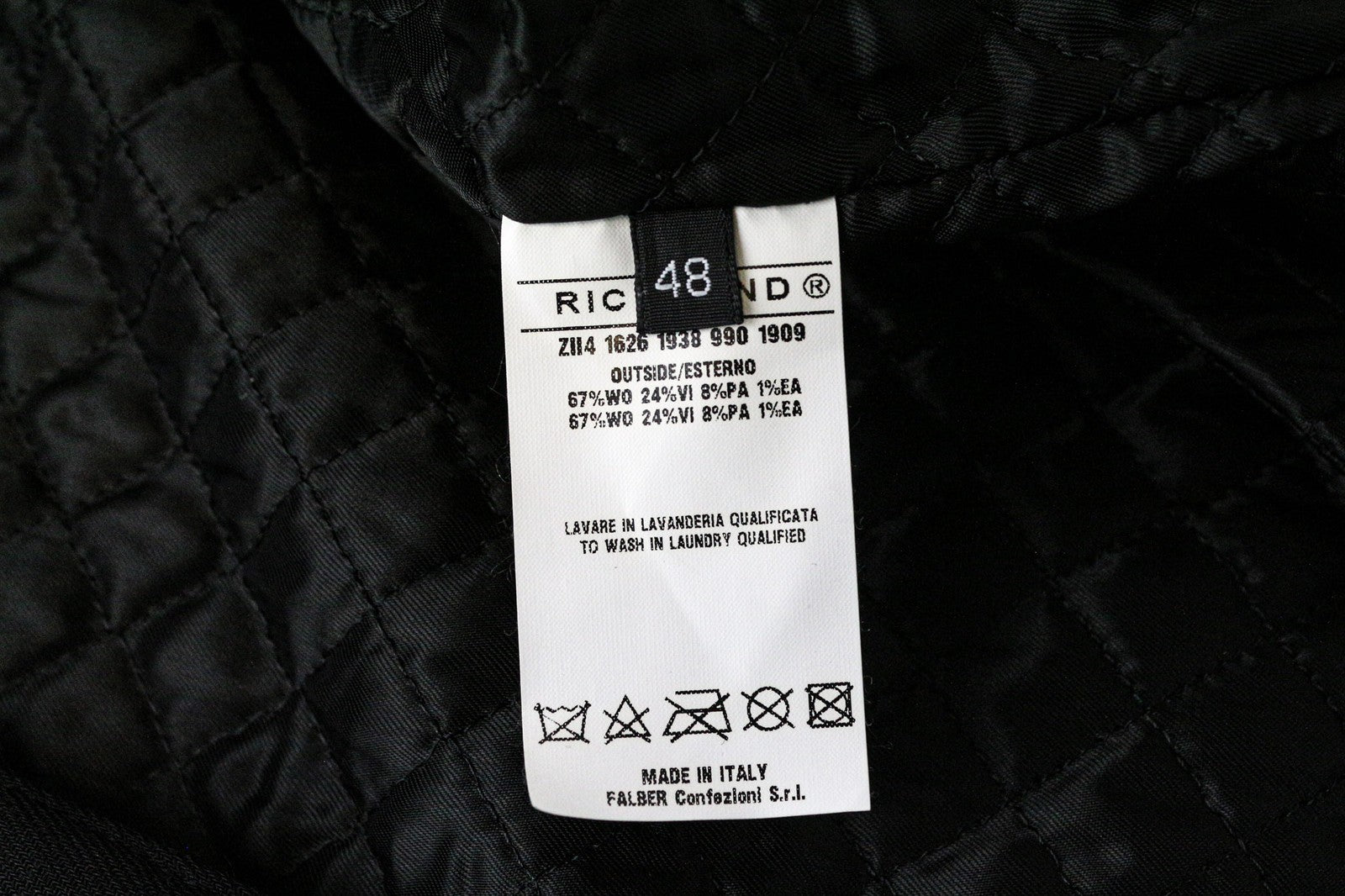 RICHMOND vyriškas švarkas „Blazer 48“ juodas, vilnos mišinio pamušalu, ilgomis rankovėmis 