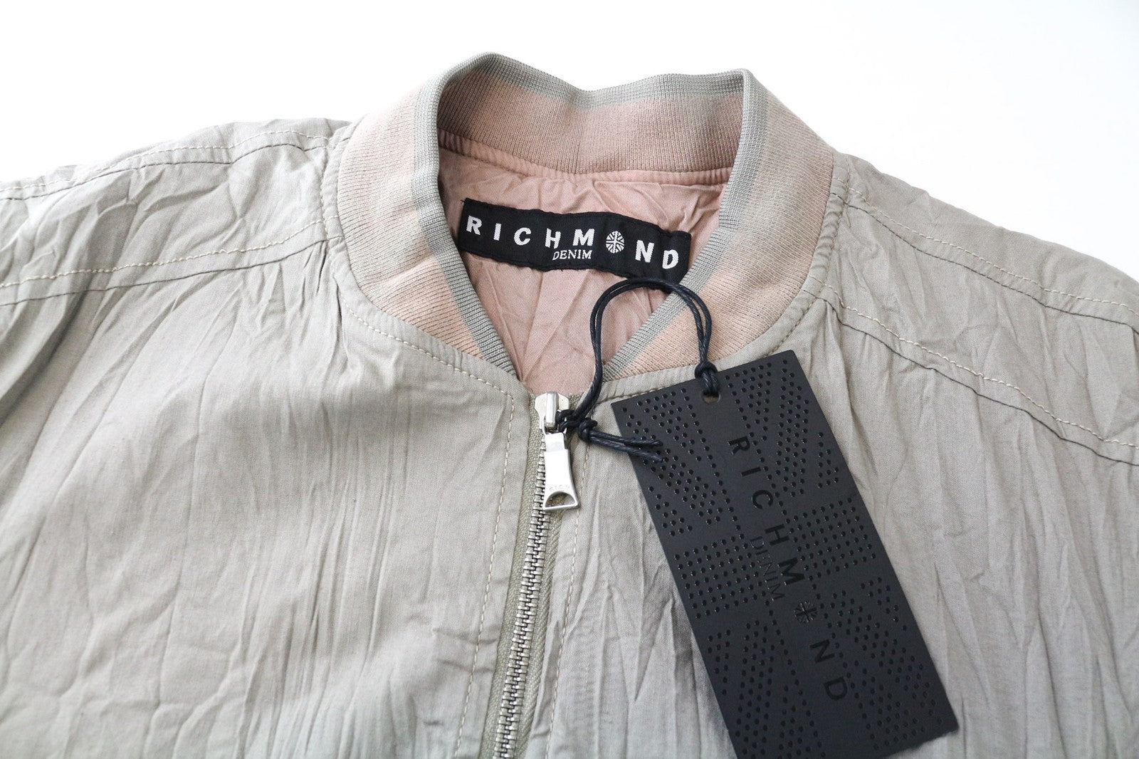 RICHMOND vyriška striukė 48 ruda, tampri, medvilninė, lengva, bomber stiliaus 