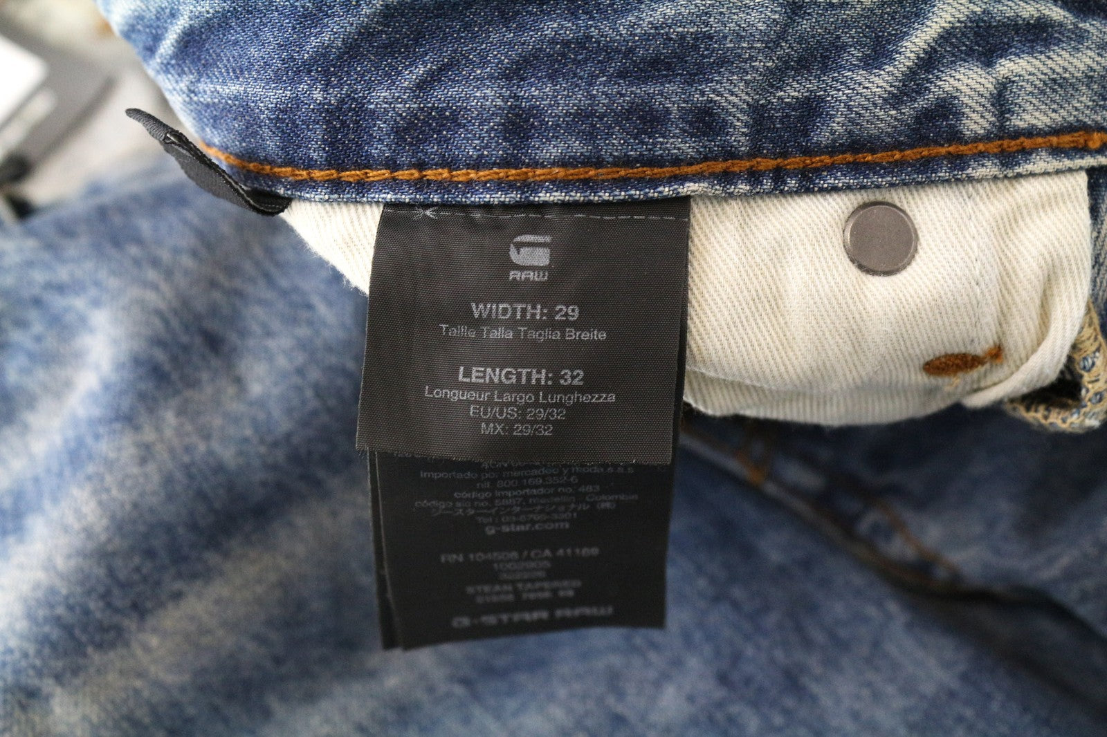 G-STAR RAW Stean Men's Jeans W29/L32 Blue Washed Cotton Denim Tapered Fit