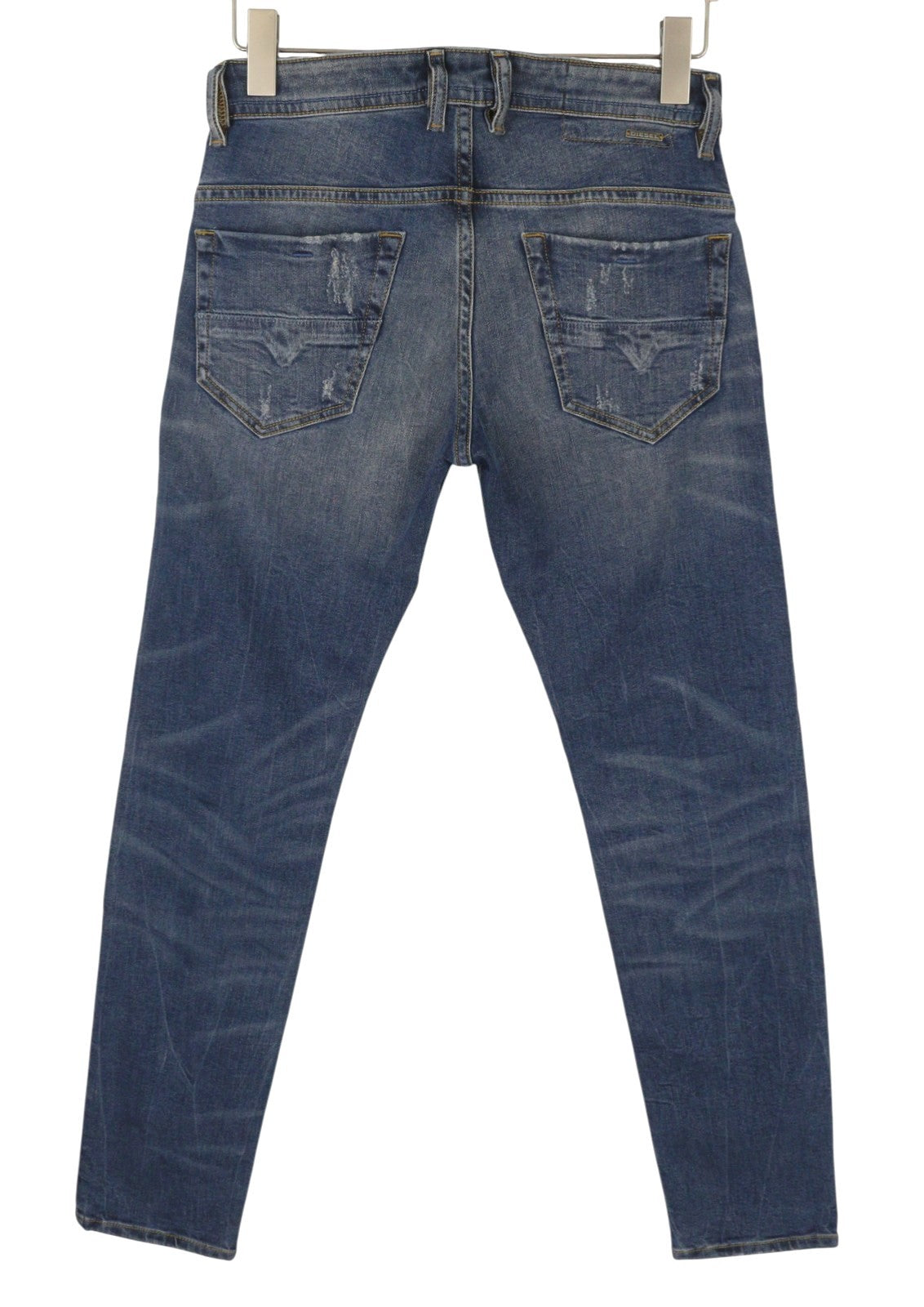 DIESEL Thommer 083AC Men's Jeans W28/L30 Blue Ripped Slim Skinny Stretch