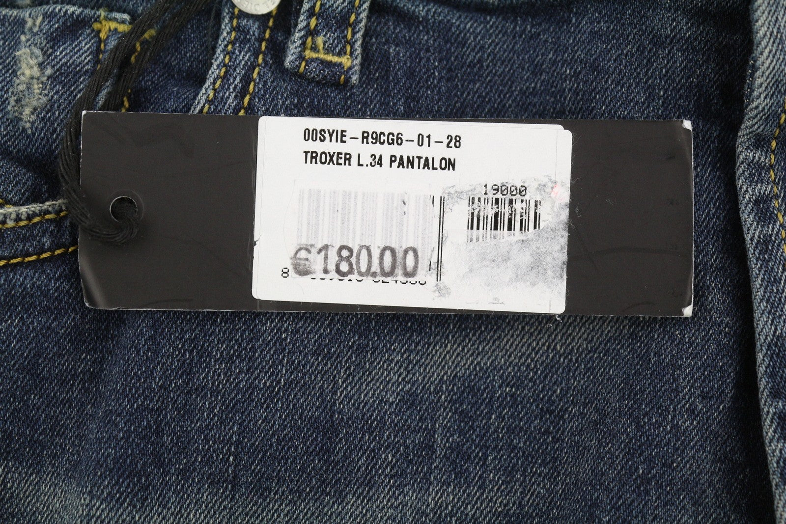 DIESEL Troxer R9CG6 Men's Jeans W28/L34 Blue Worn Slim Skinny Stretch