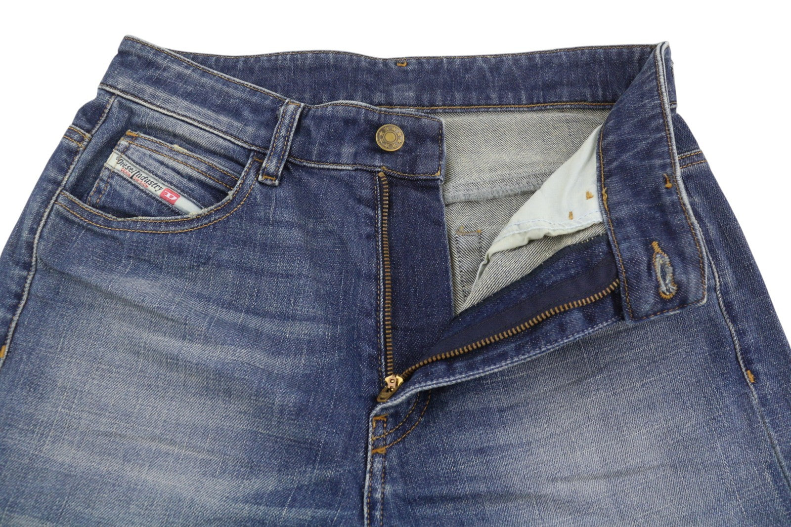 DIESEL D-Eiselle 089AR Women's Jeans W26/L32 Blue Faded Straight Denim