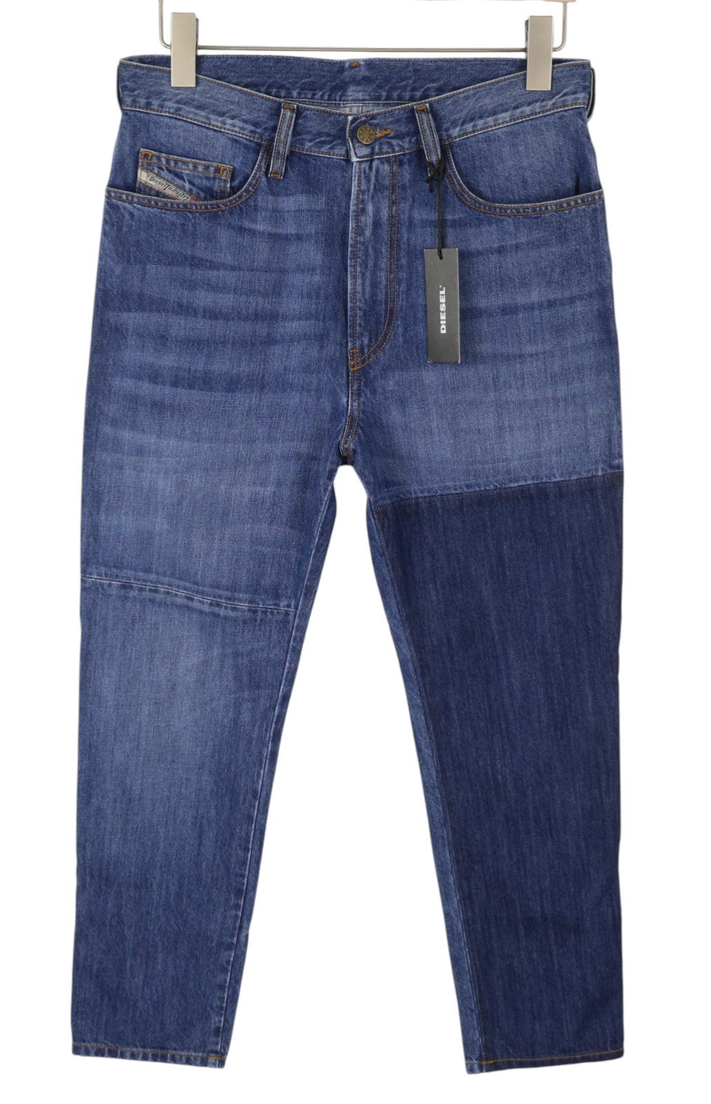 DIESEL D-Wallis 085AR Men's Jeans W30 Blue Faded Slim Zip Detail Denim