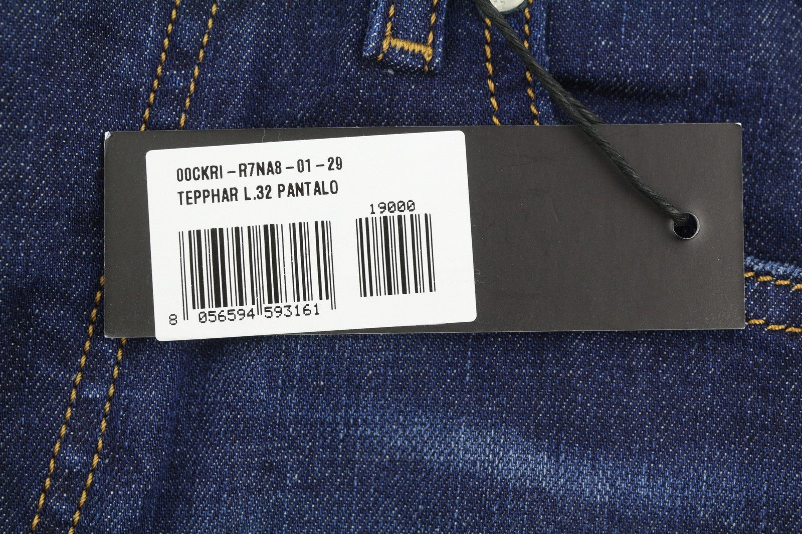 DIESEL Tepphar R7NA8 Men's Jeans W29/L32 Blue Faded Slim Carrot Fit Denim