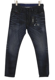 DIESEL Tepphar 080AD Men's Jeans W29/L32 Blue Ripped Faded Slim Denim