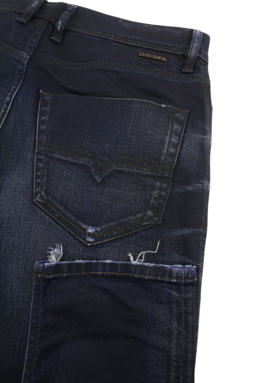 DIESEL Tepphar 080AD Men's Jeans W29/L32 Blue Ripped Faded Slim Denim