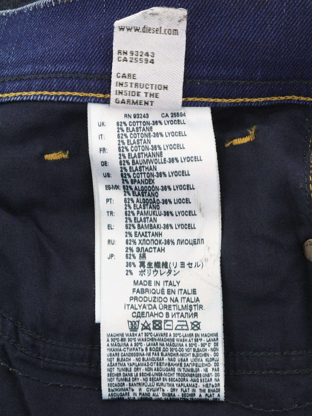 DIESEL Tepphar 080AD Men's Jeans W29/L32 Blue Ripped Faded Slim Denim