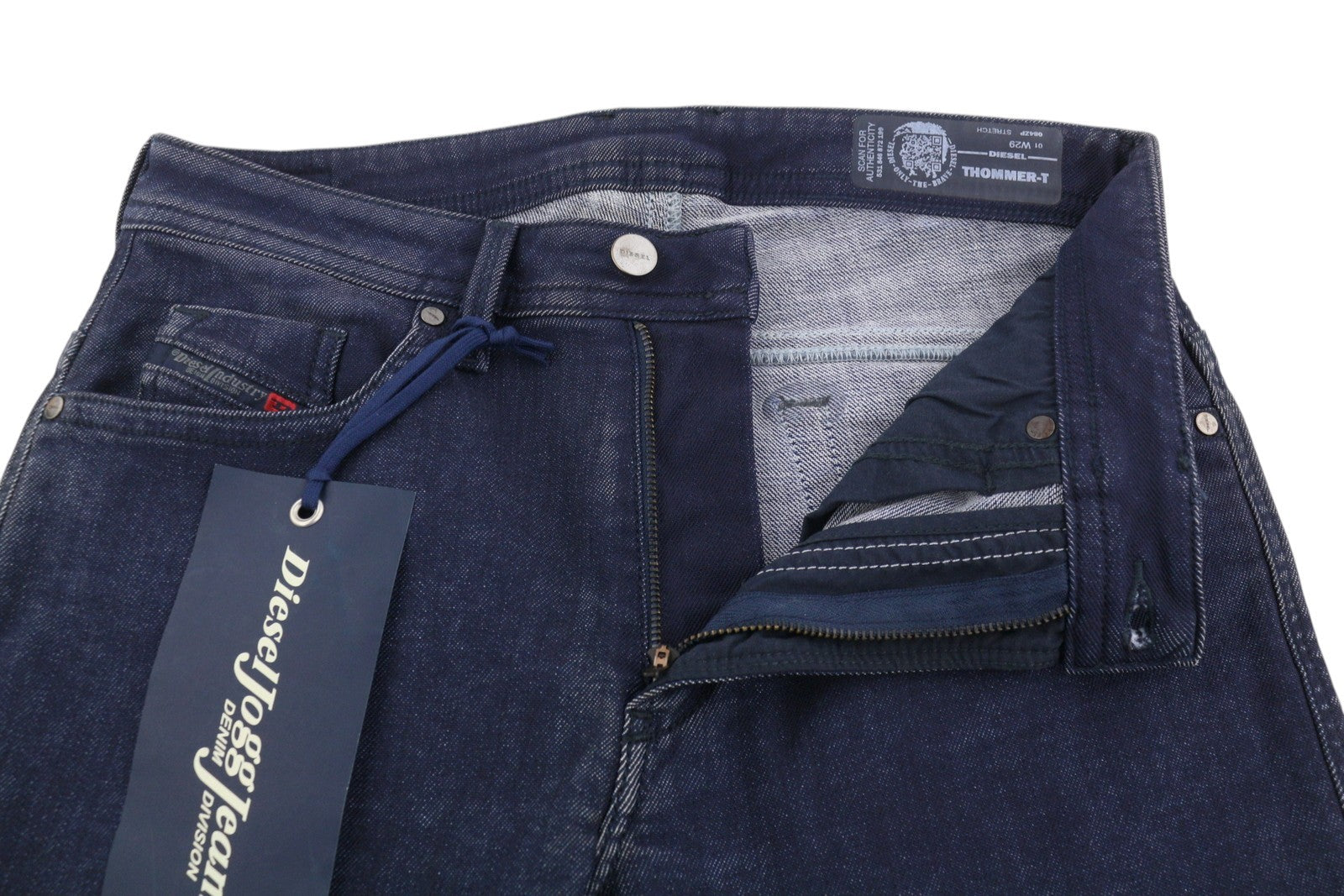 DIESEL Thommer-T 084ZP Men's Jeans W29 Dark Blue Jogg Slim Stretch Denim