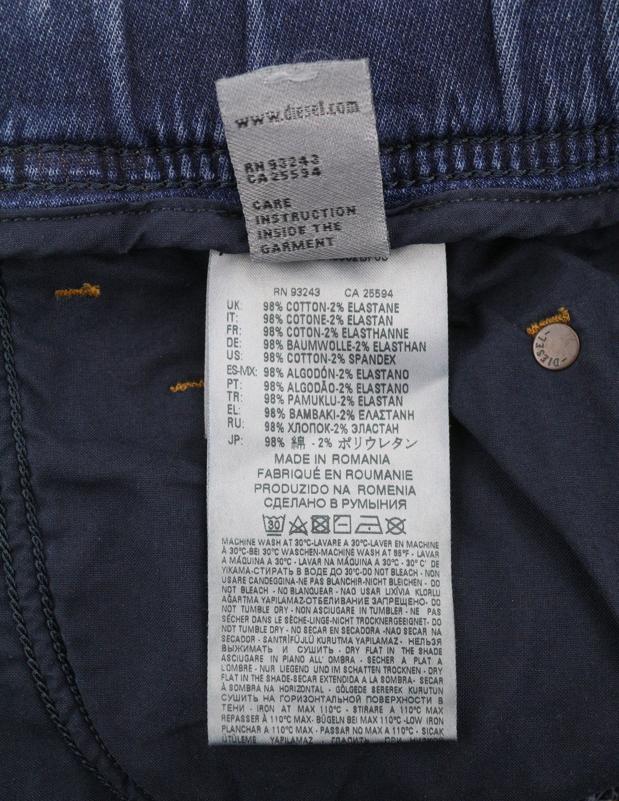 DIESEL Krooley-Ne 084TZ Men's Jeans W28 Blue Faded Slim Jogg Denim