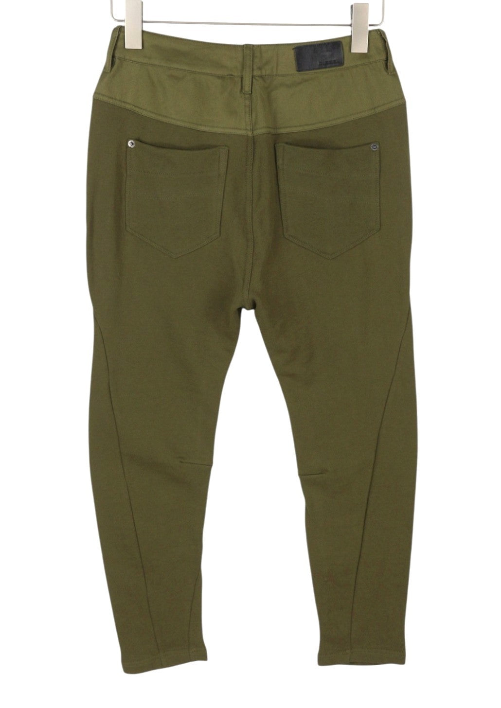 DIESEL Fayza-AA 0EALI Women's Trousers W24 Khaki Green Slim Jogg Tricot