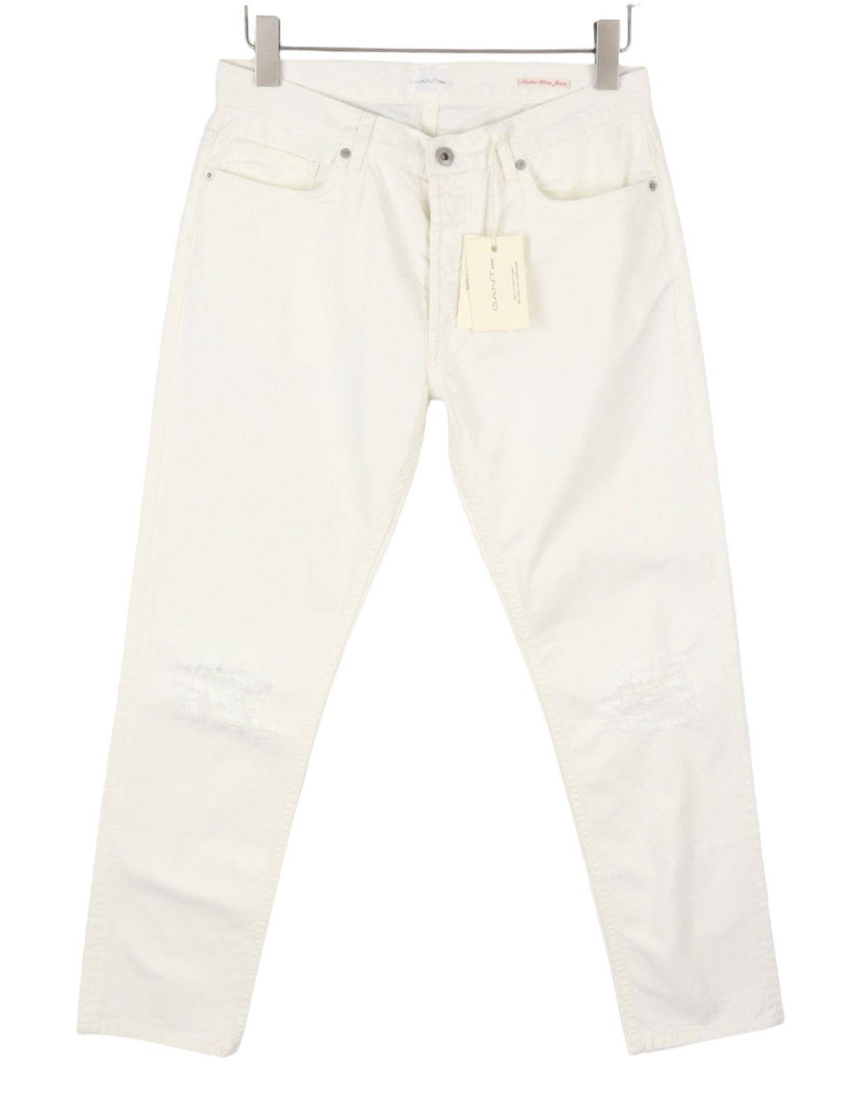 GANT Rugger Slacker White Women's Jeans W28/L34 Off White Slim Distressed