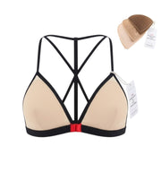 SCANDALE Le Triangle Back Detail Sleek-Nude A14 Women's Bra L Clip 3 Pads