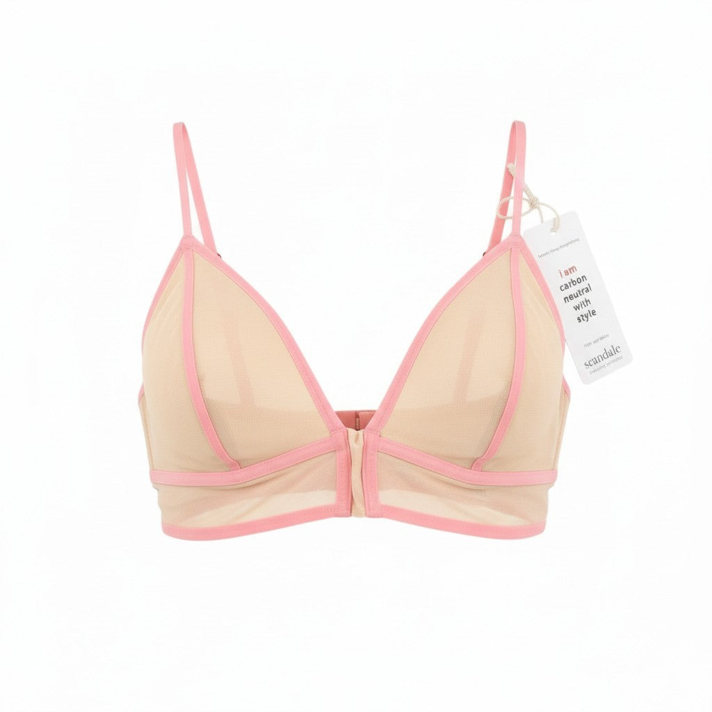 SCANDALE Le Triangle Spacer Cup Sleek-Nude A14 Women's Bra M Mesh Insert