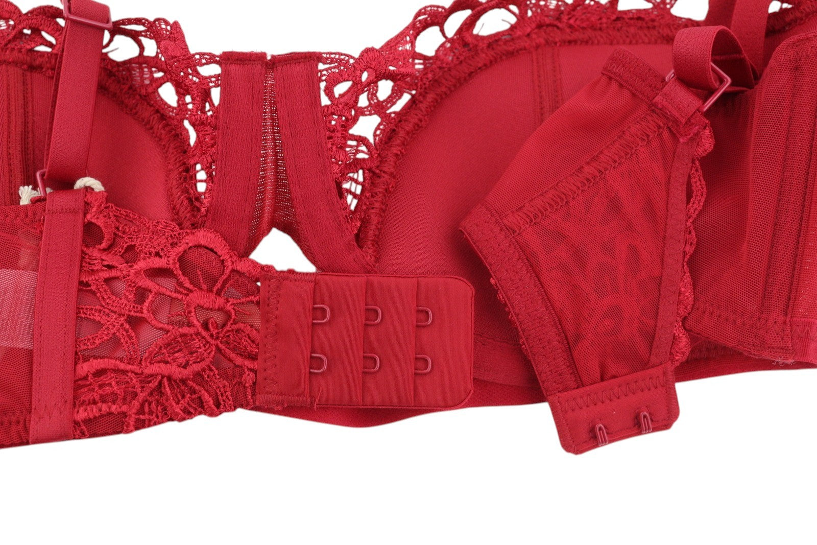 SCANDALE Le Balconet 1/2 Spacer Sublime-Red Women's Bra 70C Guipure Lace