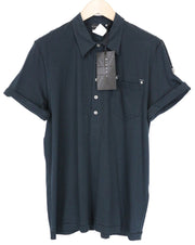 RICHMOND Men's Polo L Teal Blue Green Pure Cotton Short Sleeve Casual Top