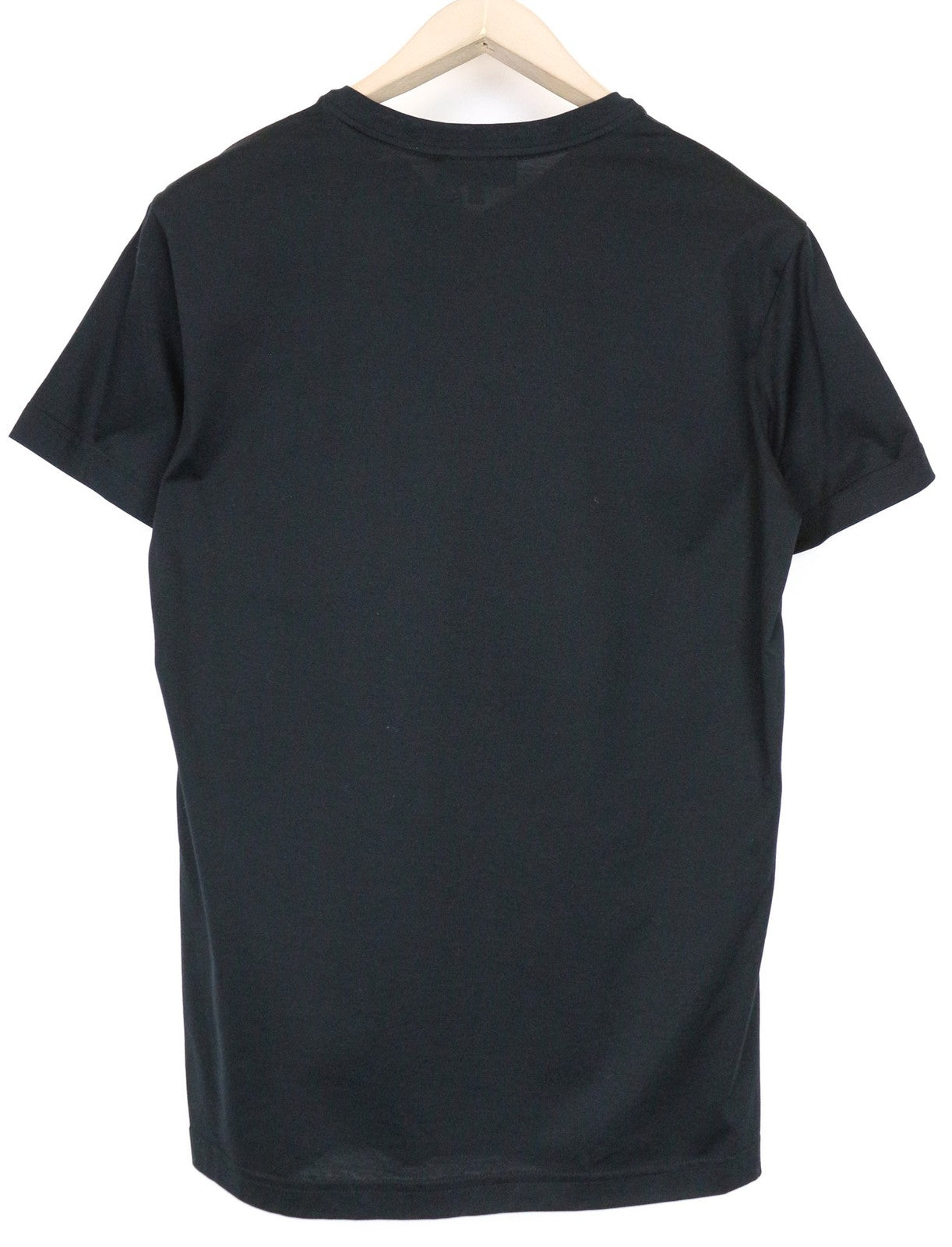 RICHMOND Men's T-Shirt L Black Pure Cotton Short Sleeve V-Neck Knitwear