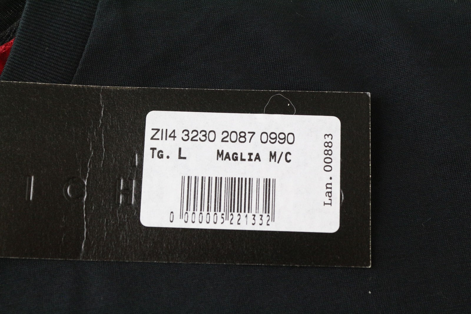 RICHMOND Men's T-Shirt L Black Pure Cotton Short Sleeve V-Neck Knitwear