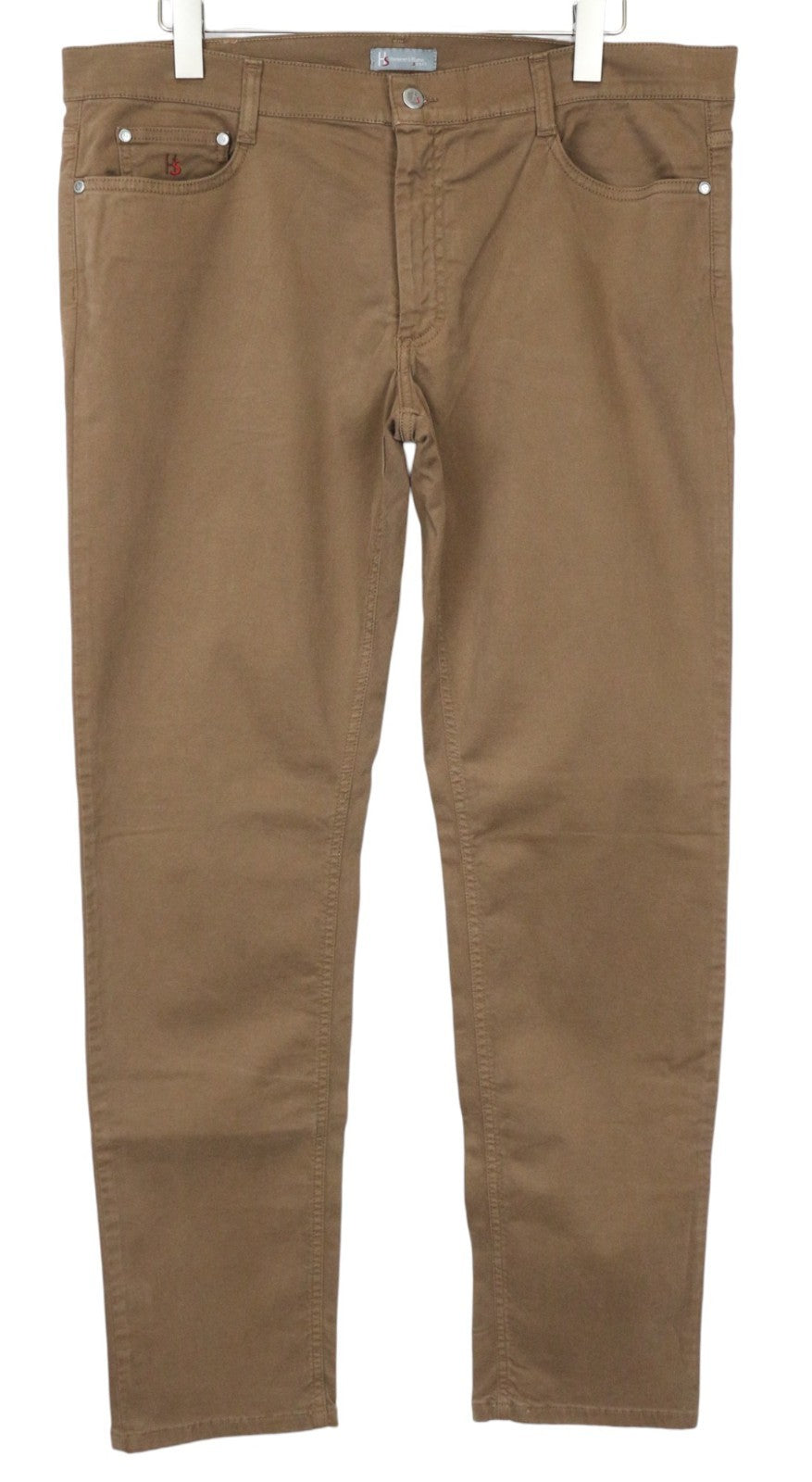 HARMONT &amp; BLAINE vyriškos kelnės 56 rudos medvilnės tamprios siauros klešnės 