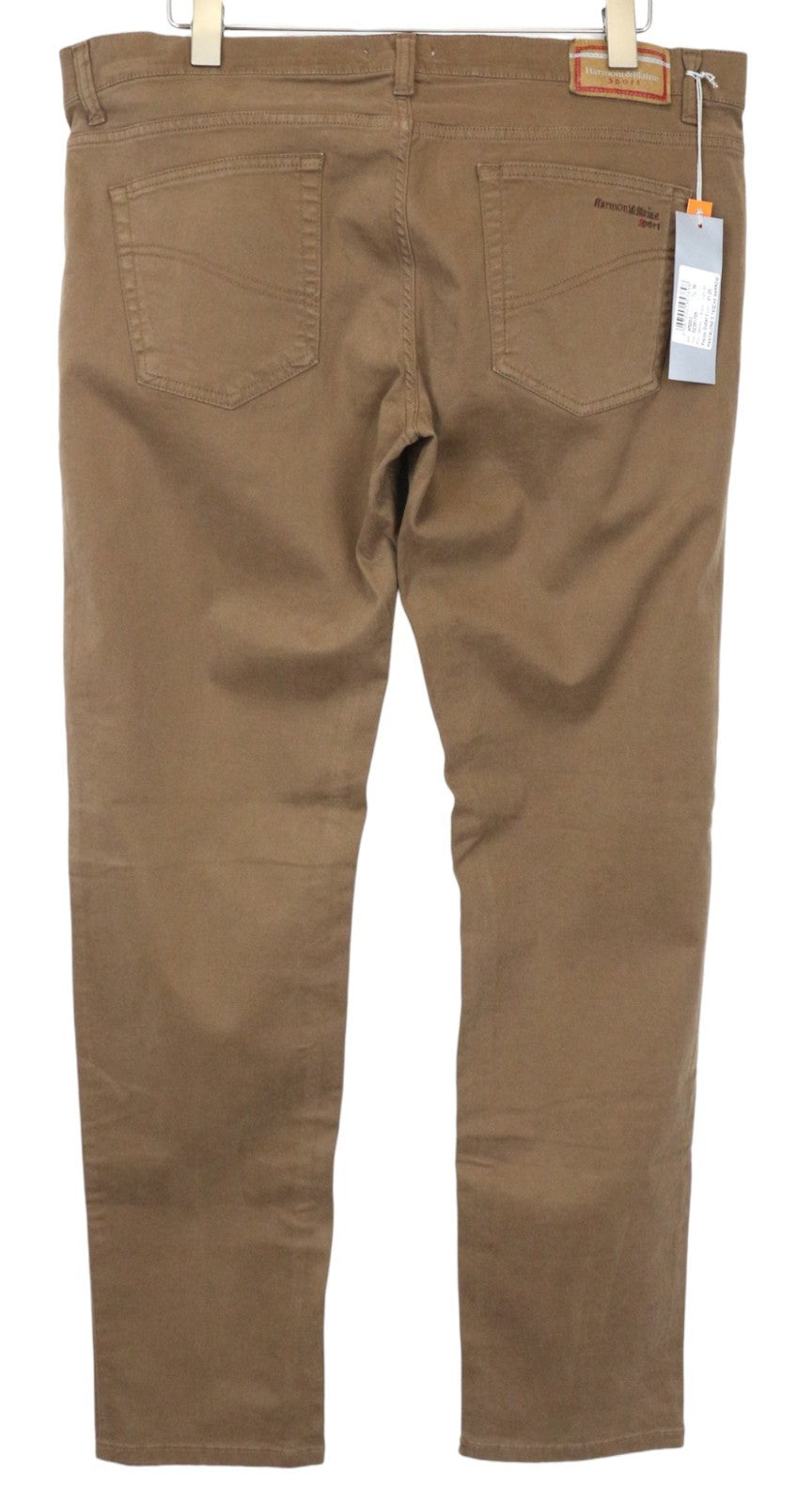 HARMONT &amp; BLAINE vyriškos kelnės 56 rudos medvilnės tamprios siauros klešnės 