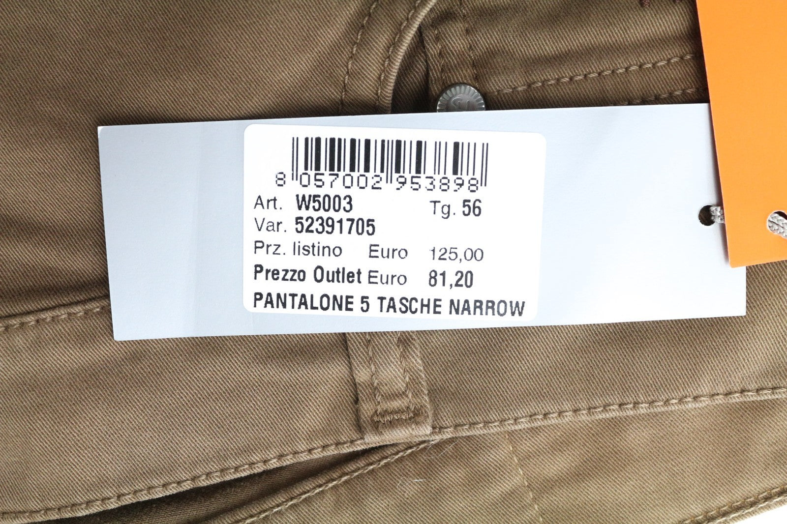 HARMONT &amp; BLAINE vyriškos kelnės 56 rudos medvilnės tamprios siauros klešnės 